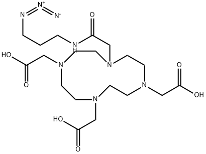 1, 4, 7,10-Tetraazacyclododecane-1, 4, 7-tris(acetic acid)-10-(2-thioethyl)acetamide Struktur