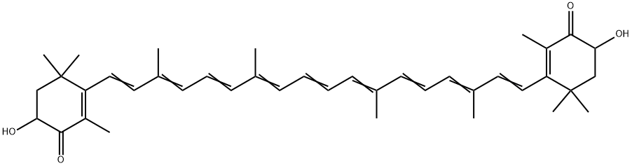 3,3'-Dihydroxy-beta,beta-carotene-4,4'-dione Struktur