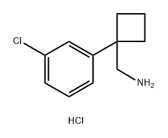 Cyclobutanemethanamine, 1-(3-chlorophenyl)-, hydrochloride (1:1) Struktur