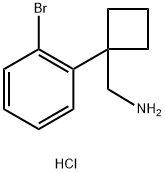 Cyclobutanemethanamine, 1-(2-bromophenyl)-, hydrochloride (1:1) Struktur