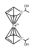 1,1'-BIS(1-Hydroxyethyl)Ferrocene Struktur