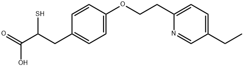 Benzenepropanoic acid, 4-[2-(5-ethyl-2-pyridinyl)ethoxy]-α-mercapto- Struktur