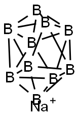 Sodium decahydrodecaborate Struktur