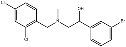 Benzenemethanol, 3-bromo-α-[[[(2,4-dichlorophenyl)methyl]methylamino]methyl]- Struktur