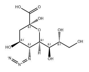 5-azido-3,5-dideoxy-Neuraminicacid Struktur