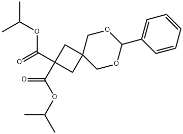 6,8-Dioxaspiro[3.5]nonane-2,2-dicarboxylic acid, 7-phenyl-, 2,2-bis(1-methylethyl) ester Struktur