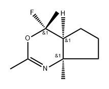 Cyclopent[d][1,3]oxazine, 4-fluoro-4,4a,5,6,7,7a-hexahydro-2,4,7a-trimethyl-, (4-alpha-,4a-alpha-,7a-alpha-)- (9CI) Struktur