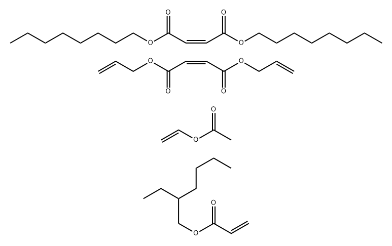 2-Butenedioic acid (Z)-, dioctyl ester, polymer with (Z)-di-2-propenyl 2-butenedioate, ethenyl acetate and 2-ethylhexyl 2-propenoate Struktur