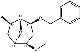 .beta.-L-manno-Heptopyranose, 1,6-anhydro-3,7-dideoxy-2-O-methyl-4-O-(phenylmethyl)- Struktur