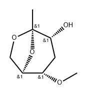 .beta.-ribo-2-Heptulopyranose, 2,7-anhydro-1,4-dideoxy-5-O-methyl- Struktur