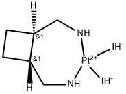 Platinum, [rel-(1R,2R)-1,2-cyclobutanedimethanamine-κN1,κN2]diiodo-, (SP-4-2)- Struktur