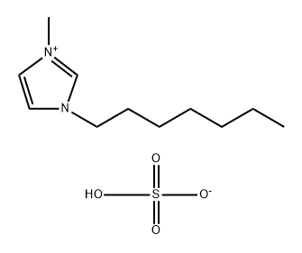 1H-Imidazolium, 3-heptyl-1-methyl-, sulfate (1:1) Struktur