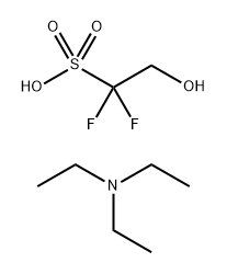 Ethanesulfonic acid, 1,1-difluoro-2-hydroxy-, compd. with N,N-diethylethanamine (1:1) Struktur