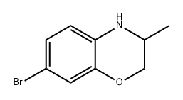 7-Bromo-3-methyl-3,4-dihydro-2H-benzo[b][1,4]oxazine Struktur