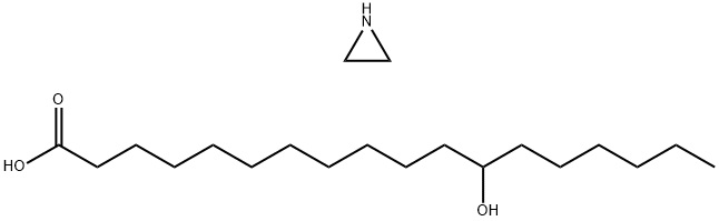 Octadecanoic acid, 12-hydroxy-, homopolymer, reaction products with polyethylenimine Struktur