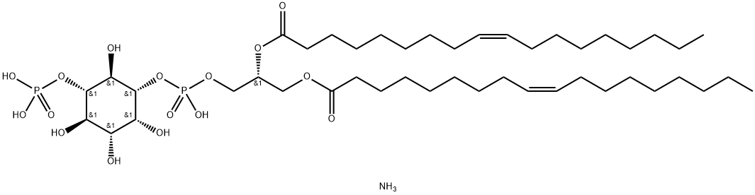 1,2-dioleoyl-sn-glycero-3-phospho-(1'-Myo-inositol-5'-phosphate) (aMMoniuM salt) Struktur