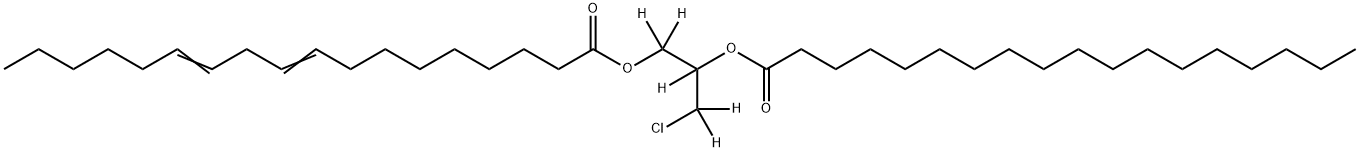 rac-1-Linoleoyl-2-stearoyl-3-chloropropanediol-d5 Struktur