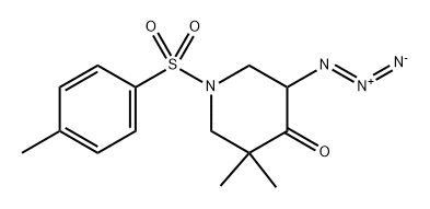 4-Piperidinone, 5-azido-3,3-dimethyl-1-[(4-methylphenyl)sulfonyl]- Struktur