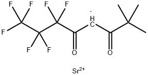 3,5-Octanedione, 6,6,7,7,8,8,8-heptafluoro-2,2-dimethyl-, ion(1-), strontium (2:1) Struktur