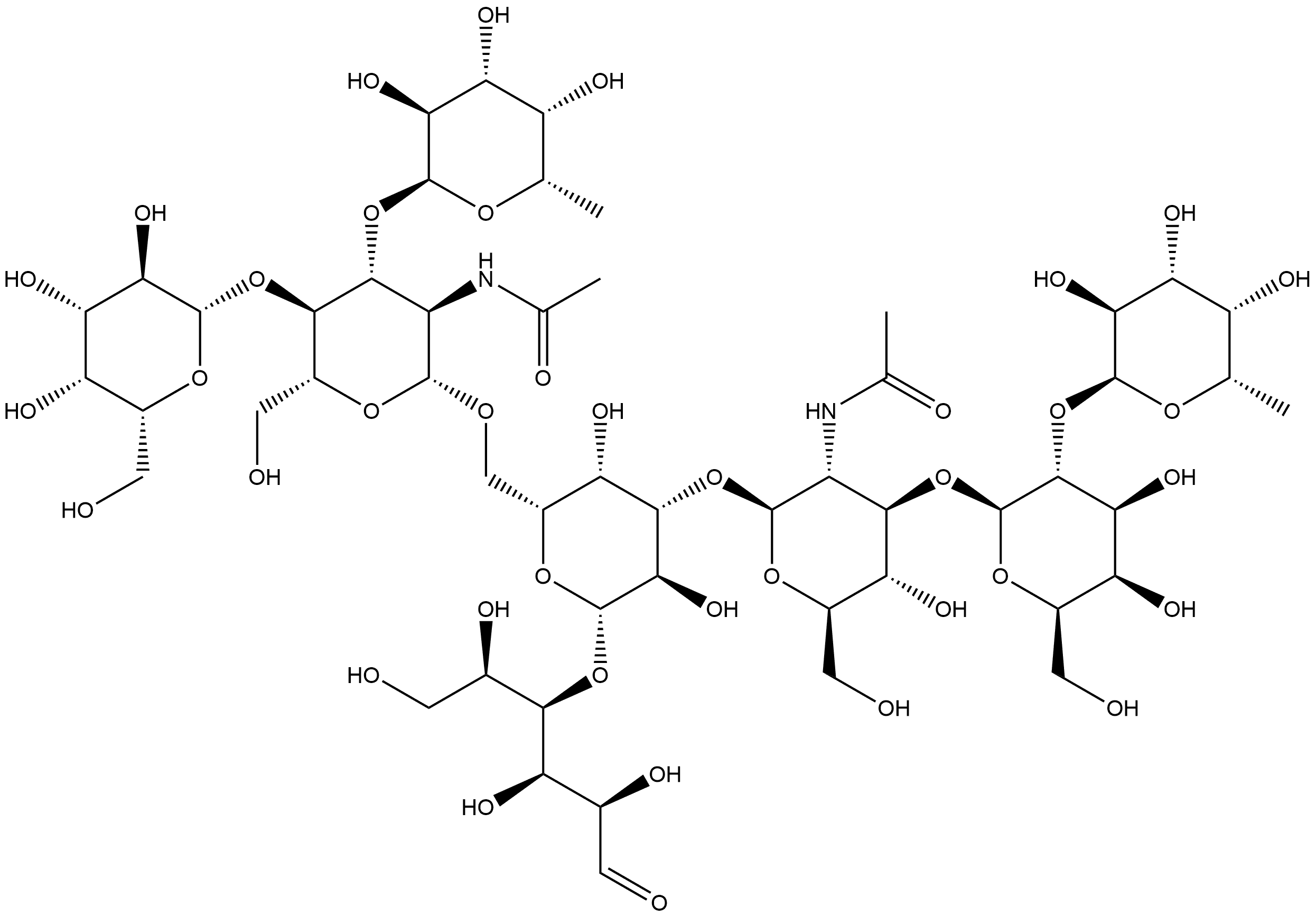 Difucosyllacto-N-hexaose a Struktur