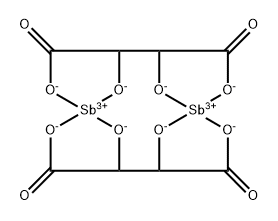 Bis[tartrato(4-)]diantimonate(2-) Struktur