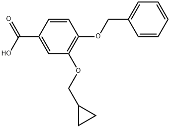 3-(Cyclopropylmethoxy)-4-(phenylmethoxy)benzoic acid Struktur