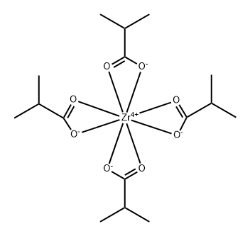 Tetrakis(isobutyrato)zirconium Struktur