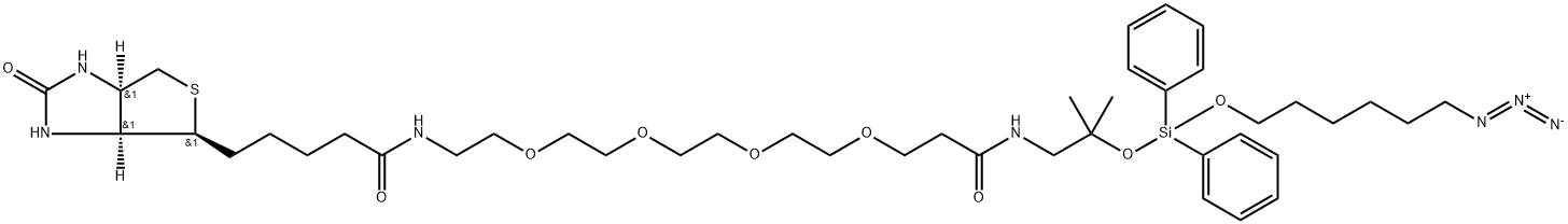 Biotin-PEG4-amino-t-Bu-DADPS-C6-azide Struktur