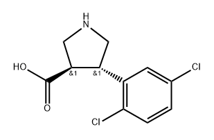 (3R,4S)-4-(2,5-dichlorophenyl)pyrrolidine-3-carboxylic acid Struktur