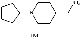 1-(1-Cyclopentylpiperidin-4-yl)methanamine hydrochloride Struktur