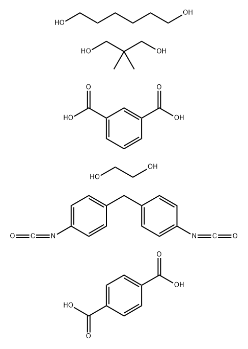 1,3-Benzenedicarboxylic acid polymer with 1,4-benzenedicarboxylic acid, 2,2-dimethyl-1,3-propanediol, 1,2-ethanediol, 1,6-hexanediol and 1,1'-methylenebis[4-isocyanatobenzene] Struktur