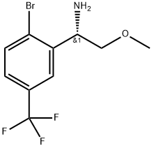 1-[2-bromo-5-(trifluoromethyl)phenyl]-2-methoxyethanamine Struktur