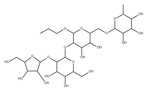 propyl alpha-ristotetraoside Struktur