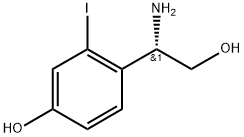 4-(1-amino-2-hydroxyethyl)-3-iodophenol Struktur