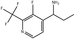 1-[3-fluoro-2-(trifluoromethyl)pyridin-4-yl]propan-1-amine Struktur