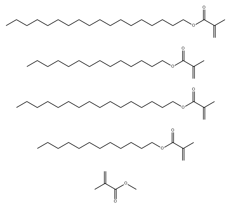 2-Propenoic acid, 2-methyl-, dodecyl ester, polymer with hexadecyl 2-methyl-2-propenoate, methyl 2-methyl-2-propenoate, octadecyl 2-methyl-2-propenoate and tetradecyl 2-methyl-2-propenoate Struktur