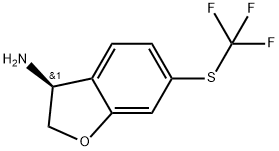 (S)-6-((trifluoromethyl)thio)-2,3-dihydrobenzofuran-3-amine Struktur