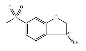 3-Benzofuranamine, 2,3-dihydro-6-(methylsulfonyl)-, (3R)- Struktur