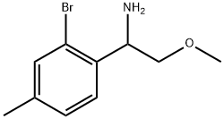 1-(2-bromo-4-methylphenyl)-2-methoxyethanamine Struktur