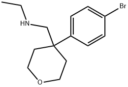 N-((4-(4-bromophenyl)tetrahydro-2H-pyran-4-yl)methyl)ethanamine Struktur