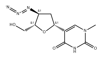 1-methyl-5-(3-azido-2,3-dideoxy-beta-pentofuranosyl)uracil Struktur