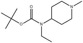 tert-butyl ethyl(1-methylpiperidin-4-yl)carbamate Struktur