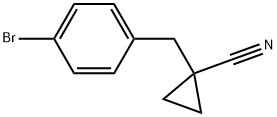 1-(4-bromobenzyl)cyclopropane-1-carbonitrile Struktur