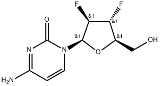 1-(2,3-dideoxy-2,3-difluoroarabinofuranosyl)cytosine Struktur