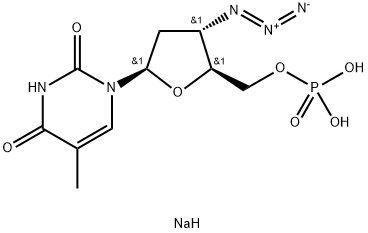 3'-Azido-3'-deoxythymidine 5'-monophosphate sodium salt Struktur