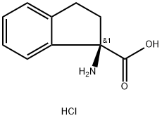 (R)-1-Amino-2,3-dihydro-1H-indene-1-carboxylic acid hydrochloride Struktur