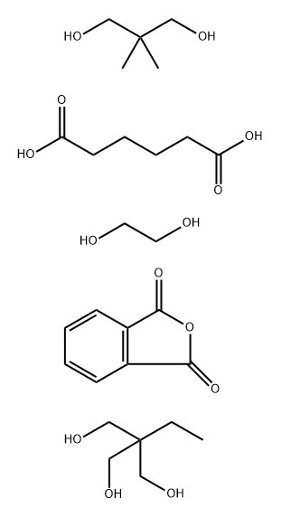 Hexanedioic acid, polymer with 2,2-dimethyl-1,3-propanediol, 1,2-ethanediol, 2-ethyl-2-(hydroxymethyl)-1,3-propanediol and 1,3-isobenzofurandione Struktur