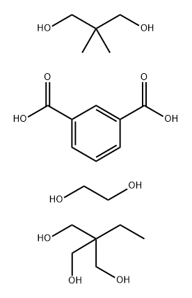 1,3-Benzenedicarboxylic acid, polymer with 2,2-dimethyl-1,3-propanediol, 1,2-ethanediol and 2-ethyl-2-(hydroxymethyl)-1,3-propanediol Struktur