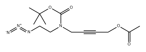 Carbamic acid, N-[4-(acetyloxy)-2-butyn-1-yl]-N-(2-azidoethyl)-, 1,1-dimethylethyl ester Struktur