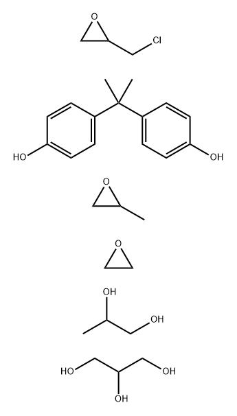 1,2,3-Propanetriol, polymer with (chloromethyl)oxirane, 4,4'-(1-methylethylidene)bis[phenol], methyloxirane, oxirane and 1,2-propanediol Struktur